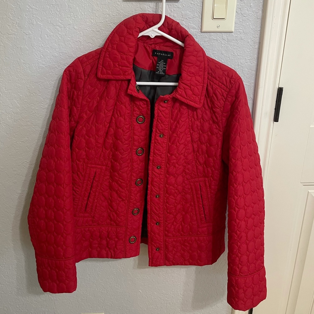Warm, red jacket